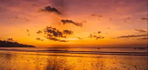 Jimbaran Prints: Jimbaran Beach Bali sun set near International Ngurah Rai Airport