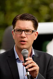 Democrat Prints: Jimmie Åkesson, leader of the Swedish party Sverigedemokraterna