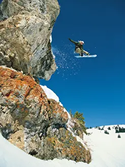 Action Prints: Joe Curtes jumps a cliff in Vail