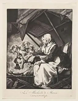 Jakob Prints: Johann Jakob Haid, La Marchande de Marron (The Chestnut Seller), mezzotint on laid paper