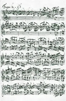 Johann Sebastian Bachs Well-Tempered Clavier score page (Book One) in C Minor with 3 voices