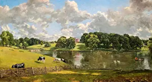 1816 Prints: John Constable, Wivenhoe Park, Essex, 1816, landscape painting