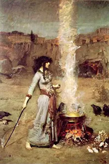 Gallery Prints: John William Waterhouse artwork - Magic Circle