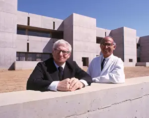 Harrington Prints: Jonas Salk and architect Louis Kahn at the Salk Institute