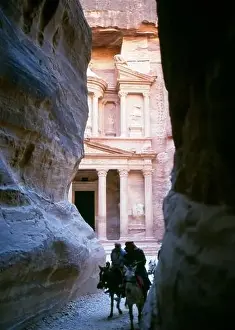 Shaft Prints: Jordan: The Siq (shaft) and Al Khazneh (The Treasury) in the background
