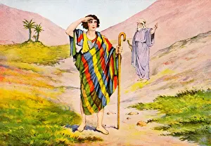 Religions Prints: Joseph and his coloured coat - after illustation by J James Tissot