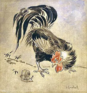 Movement Prints: Joseph Crawhall's Spanish Cock and Snail is an early 20th-century painting that reflects his interest in animals