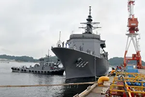 Naval Base Prints: JS Uraga (MST-463) is a minesweeper tender of the Japanese Maritime Self-Defense Force commissioned in 1997