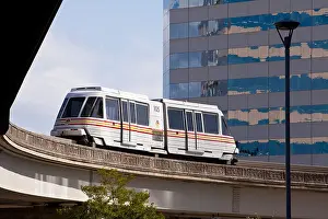 Automated Prints: A JTA Skyway people mover is seen in Jacksonville, Florida