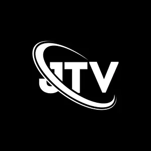 Linked Prints: JTV logo. JTV letter. JTV letter logo design