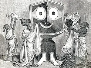 Hindu Religion Prints: Juggernaut (also spelled Jagannatha) is