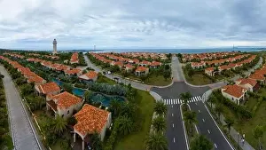 Drone Camera Prints: July 2, 2023: view of the 5-star centara mirage resort Mui Ne Phan Thiet city