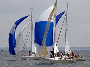 Sails Prints: July 25, 2009 Port Huron Michigan Bayview to Mackinac Sailboat Race on Lake Huron Port Huron Michigan USA