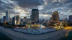 July 4, 2023: panoramic view of the coastal city of Nha Trang, Vietnam