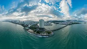 July 4, 2023: panoramic view of the coastal city of Nha Trang, Vietnam