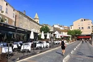 Corsica Prints: June 02 2023 - Saint-Florent, Corsica in France: pictorial old town port