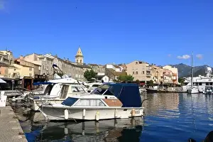 June 02 2023 - Saint-Florent, Corsica in France: pictorial old town port