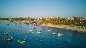 Boat Building Prints: June 18, 2022: the scene of the 5-star centara mirage resort in Mui Ne in Phan Thiet city