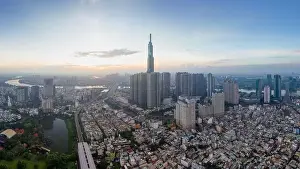 Ho Chi Minh City Prints: June 30, 2023: panoramic view of Landmark residential area