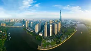 Ho Chi Minh City Prints: June 30, 2023: panoramic view of Landmark residential area