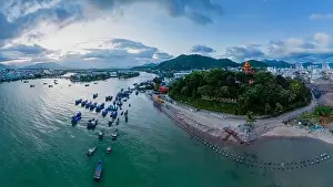 Beautiful Beach Prints: June 5, 2023: panoramic view of the coastal city of Nha Trang, Vietnam