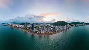 Beautiful Beach Prints: June 5, 2023: panoramic view of the coastal city of Nha Trang, Vietnam
