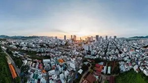 Beautiful Beach Prints: June 5, 2023: panoramic view of the coastal city of Nha Trang, Vietnam