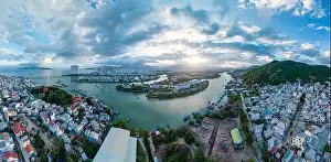 June 5, 2023: panoramic view of the coastal city of Nha Trang, Vietnam