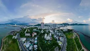June 5, 2023: panoramic view of the coastal city of Nha Trang, Vietnam