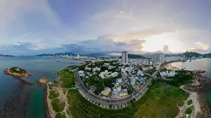 Beautiful Beach Prints: June 5, 2023: panoramic view of the coastal city of Nha Trang, Vietnam