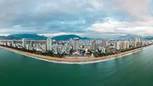 Beautiful Beach Prints: June 5, 2023: panoramic view of the coastal city of Nha Trang, Vietnam