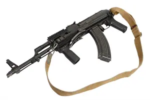 Rebel Prints: Kalashnikov AK-47 isolated on white