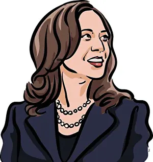 Vice President Prints: Kamala Harris Portrait - Vector Illustration