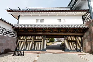 Japanese Castle Prints: Kanazawa castle, Japan. Hashizume masugata style gate