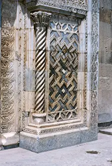 Marbles Prints: Detail of Karatay Medrese entrance (Seljuk 1251-1252), Konya, Turkey 690518 021