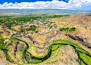 Kasagh river canyon at Oshakan in Armenia