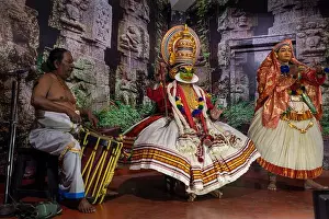 Indian Culture Prints: Kathakalis a major form of classical Indian dance from Kerala, India
