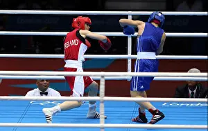 Boxing Prints: KATIE TAYLOR & SOFYA OCHIGAVA IRELAND & RUSSIA EXCELL ARENA LONDON ENGLAND 09 August 2012