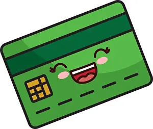 Credit Card Prints: kawaii credit card icon
