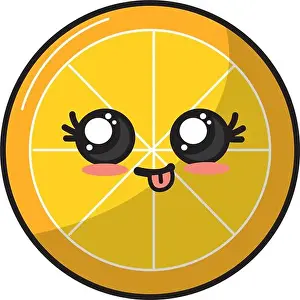 Cutie Prints: kawaii cute funny lemon slice fruit