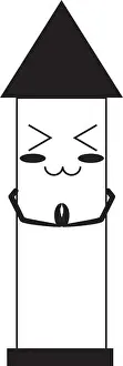 Cutie Prints: Kawaii rocket icon