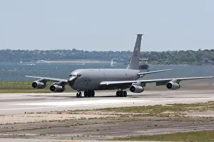 Tanker Prints: A KC 135 starts to take off from Quonset State airport in North Kingstown Rhode Island