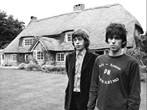 Rolling Prints: Keith Richards and Mick Jagger exclusive image from 1967 by David Cole in the gardens at Redlands