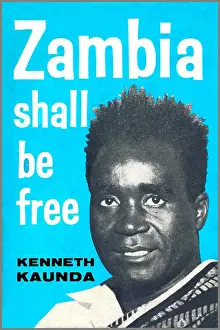 1924 Prints: Kenneth Kaunda, (1924- ), served as the first President of Zambia, from 1964 to 1991