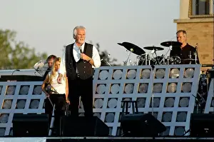 Entertain Prints: Kenny Rogers sings at a outdoor concert in Port Huron Michigan
