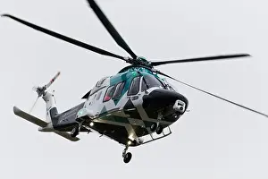 Hovering Prints: Kent Surrey Sussex Air Ambulance departs from Eastbourne District Hospital