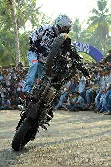 Kerala Prints: Kerala based GHOST RYDERZ performing bike stunts