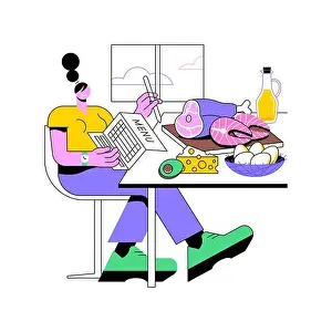 Omega Prints: Ketogenic diet isolated cartoon vector illustrations