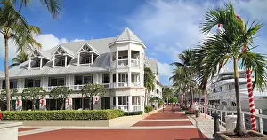 Balconies Prints: Key West Promenade, panoramic view, Florida, USA