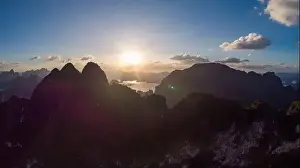Khao Sok Thailand, drone aerial view over the lake